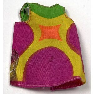 VTG 1966 MATTEL Barbie Chris Doll Mod Neon TANK TOP Clothes Tagged Flaws Read